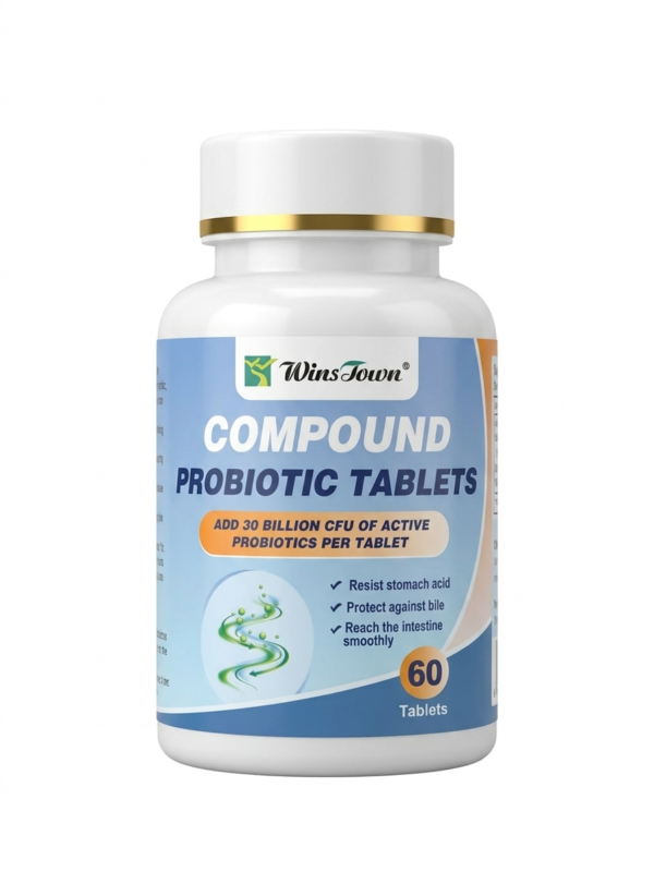 Wins Town Compound Probiotic Tablets – 30 Billion CFU for Gut Health & Digestion (60 Tablets)