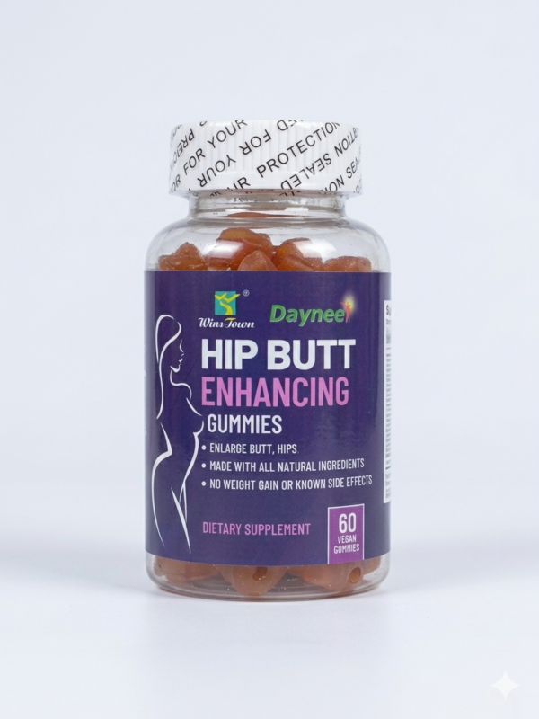 Wins Town Daynee Hip Butt Enhancing Gummies – Natural Curve Booster (60 Vegan Gummies)